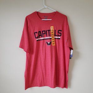 Champion Washington Capitals Short Sleeve T-Shirt Men's XXL 2XL NHL Red NWT
